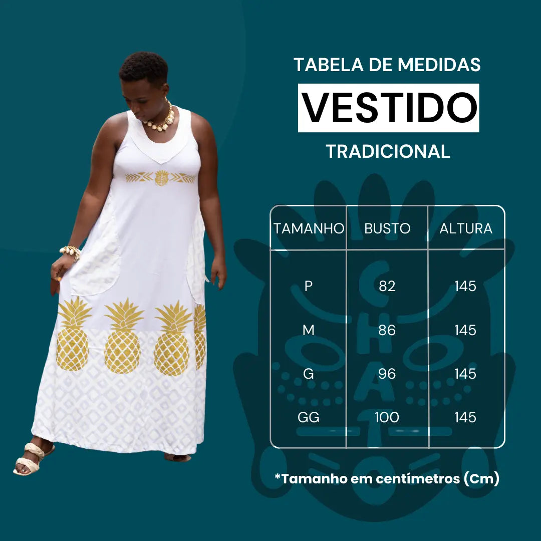 Vestido store longo south