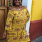 Vestido Curto Duas Mangas África