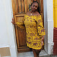 Vestido Curto Duas Mangas África