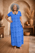 VESTIDO LONGO MANGA YEMANJÁ
