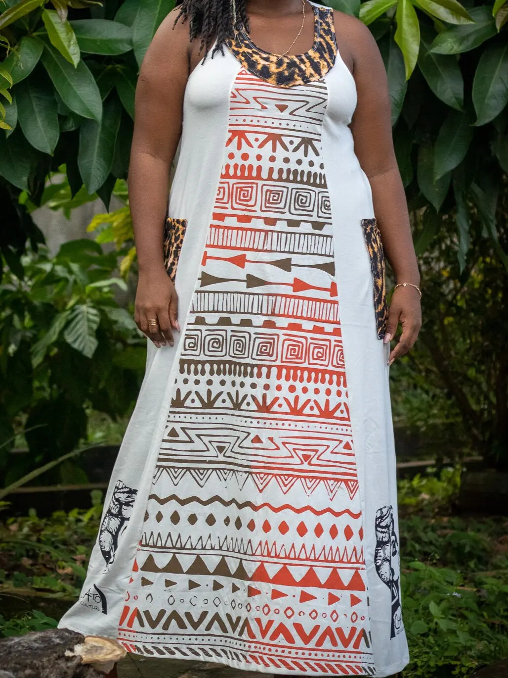 Vestido Longo Retalhado Moçambique