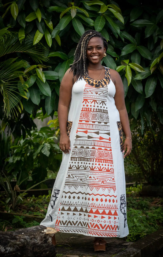 Vestido Longo Retalhado Moçambique